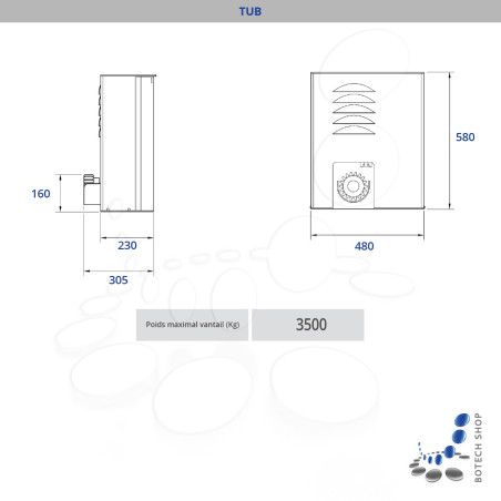 NICE TUB Moteur 400V (3 phases) pour les portails coulissants - Kit M