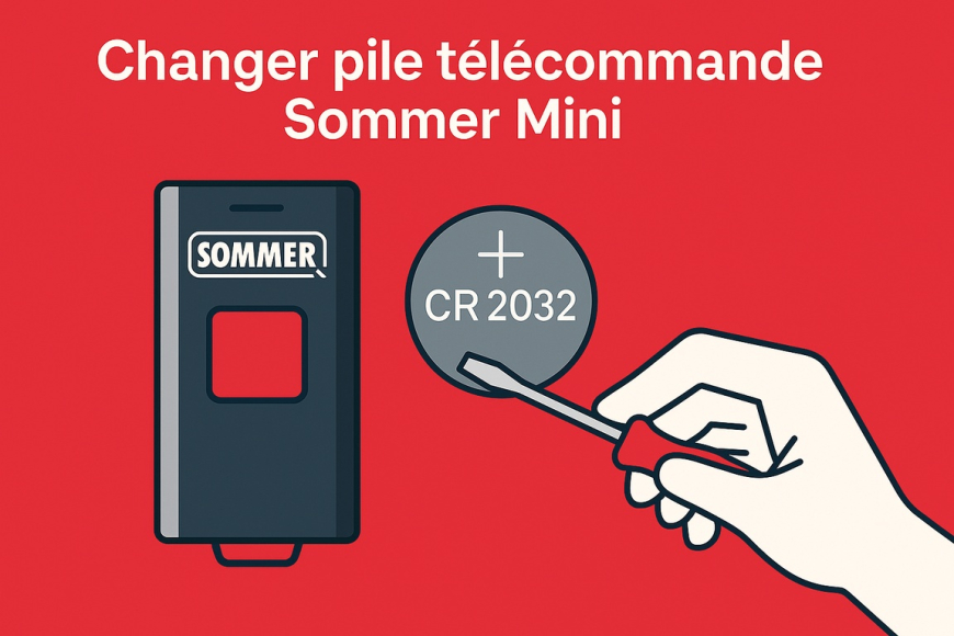  Changer pile télécommande Sommer Mini