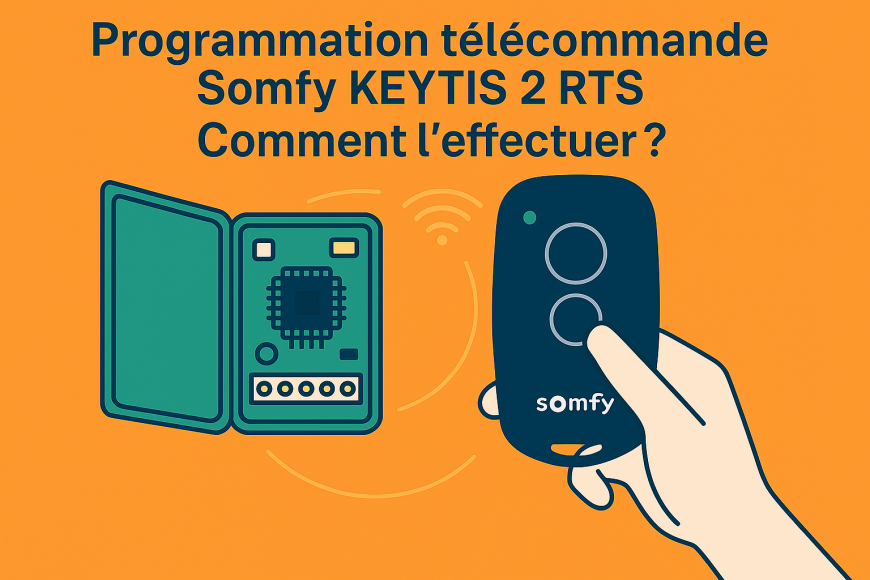 Programmation télécommande Somfy KEYTIS 2 RTS