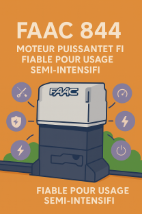FAAC 844 – motorisation pour portail coulissant jusqu’à 2200 kg (230V / 400V)